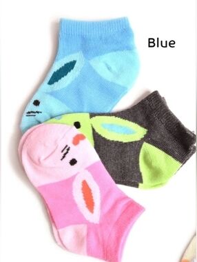 3 Pack Adorable Toddler Girl's Rabbit Socks- 2-3T- NEW